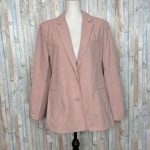 Asos 6 Reclaimed Vintage Inspired Pink Oversized Blazer Jacket Long‎ Career